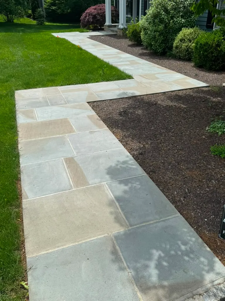 Stone installation detail in Connecticut