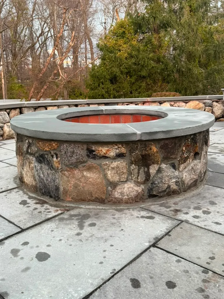 Masonry installation and repair work on a Connecticut property