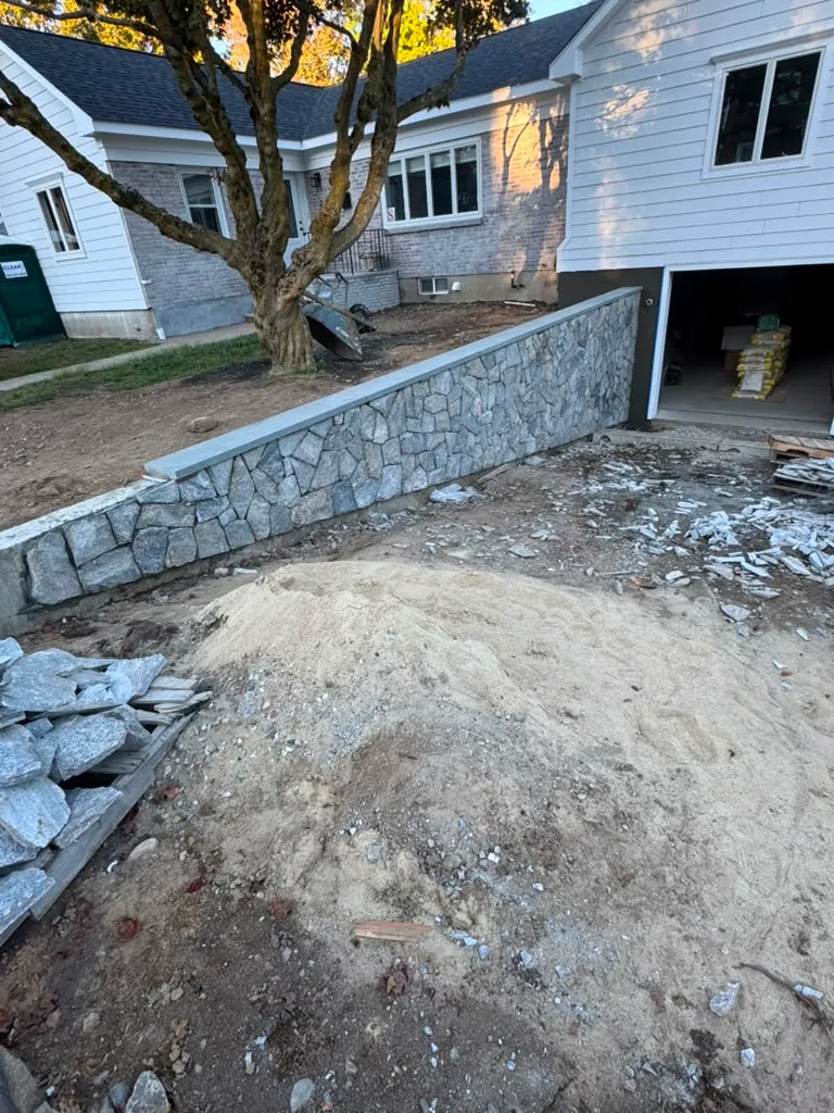 Bluestone installation on a Connecticut residential property